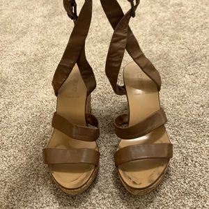 J Crew leather wedges